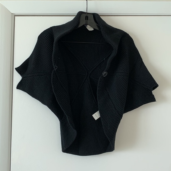 Les Copains black cropped sweater size medium - Picture 2 of 10